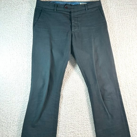 Gustin USA Military Chino Pants Twill Navy Blue Size 36x34 Button Fly Straight - Picture 2 of 12